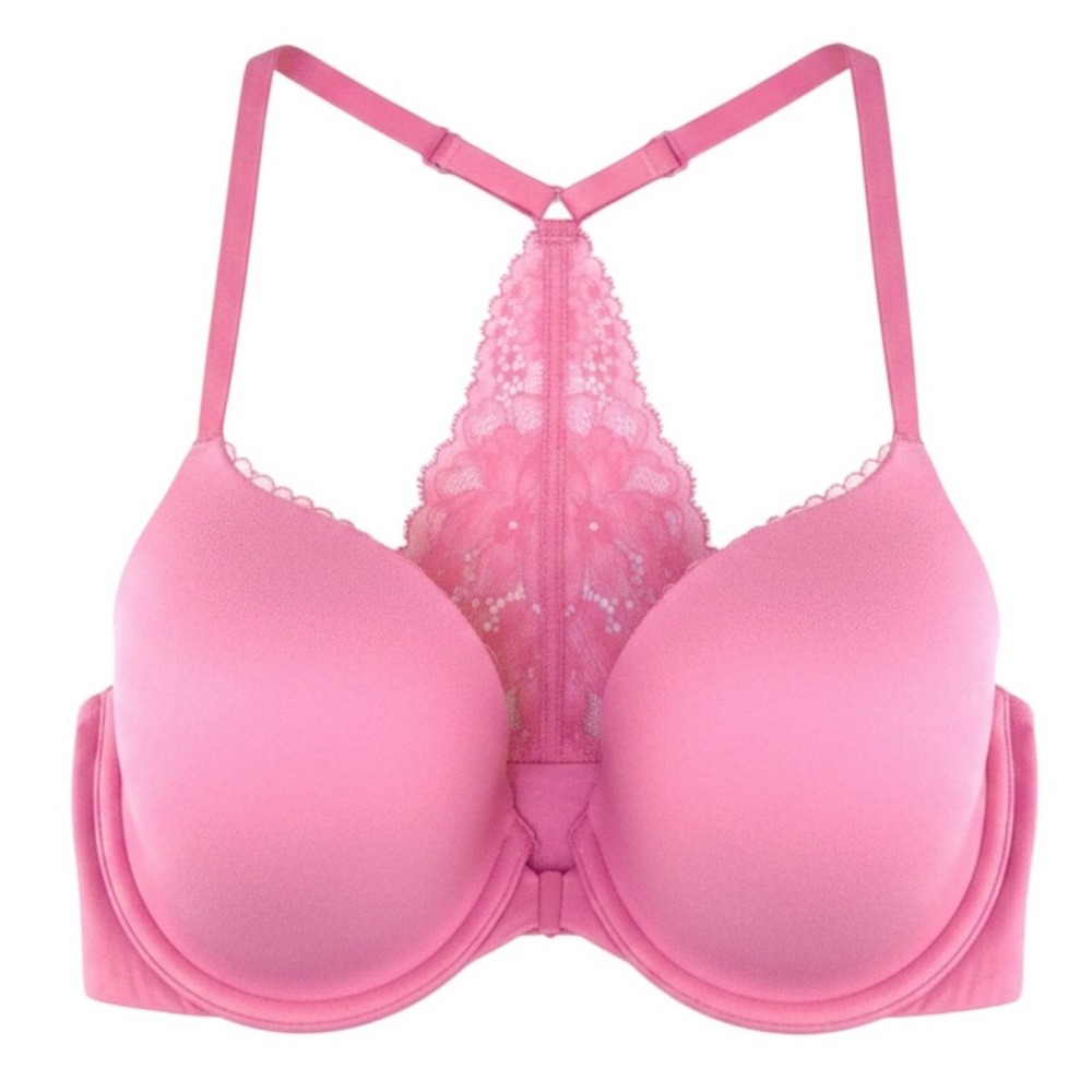 Body By Victoria Secret Lined Demi Bra 32DD Harajuku Mod Lace Back Racerback